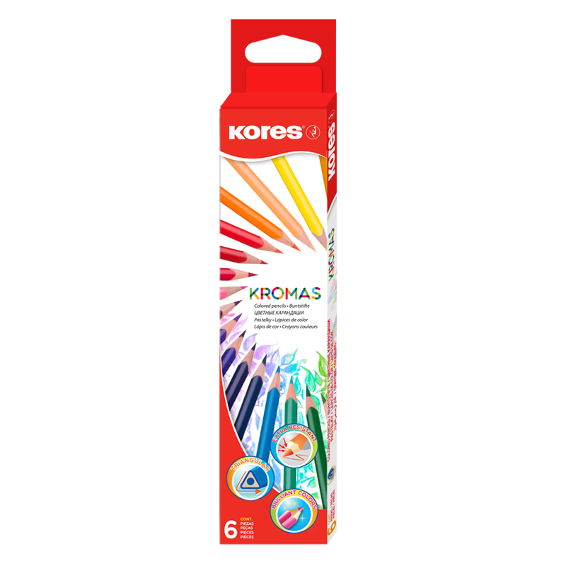 KORES pastelky Kromas, 6ks