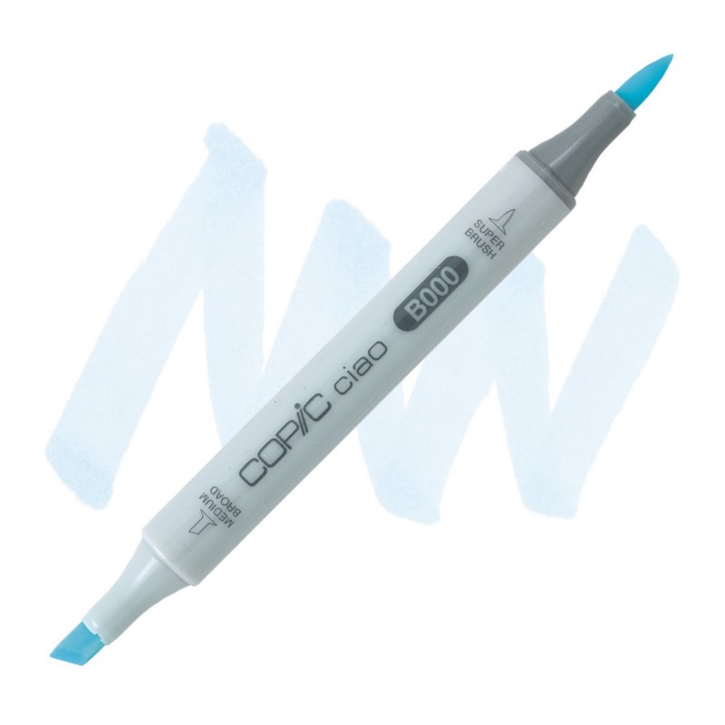 Lihová fixa COPIC Ciao oboustranná Brush & Chisel, B000 Pale porcelain blue