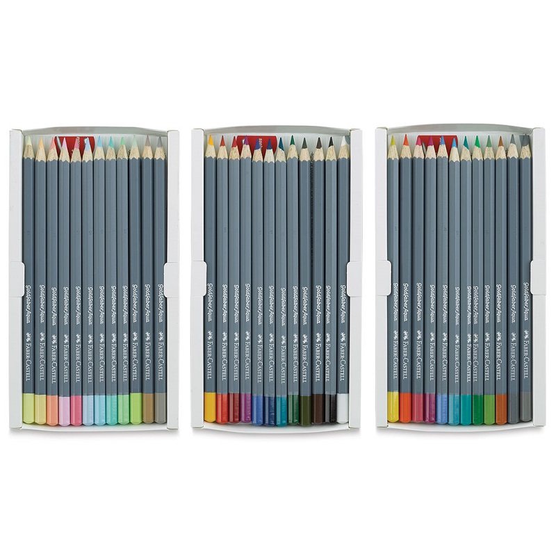 FABER-CASTELL akvarelové pastelky GOLDFABER AQUA, 36ks pastelové v kovové krabičce