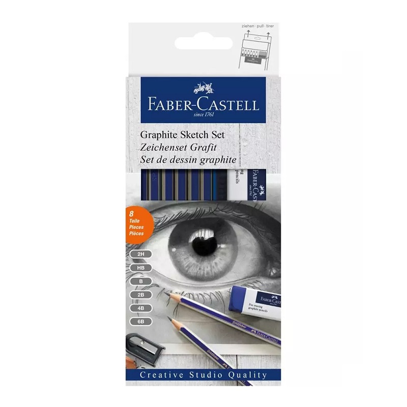 FABER-CASTELL umělecká sada GOLDFABER, 8ks Graphite Sketch