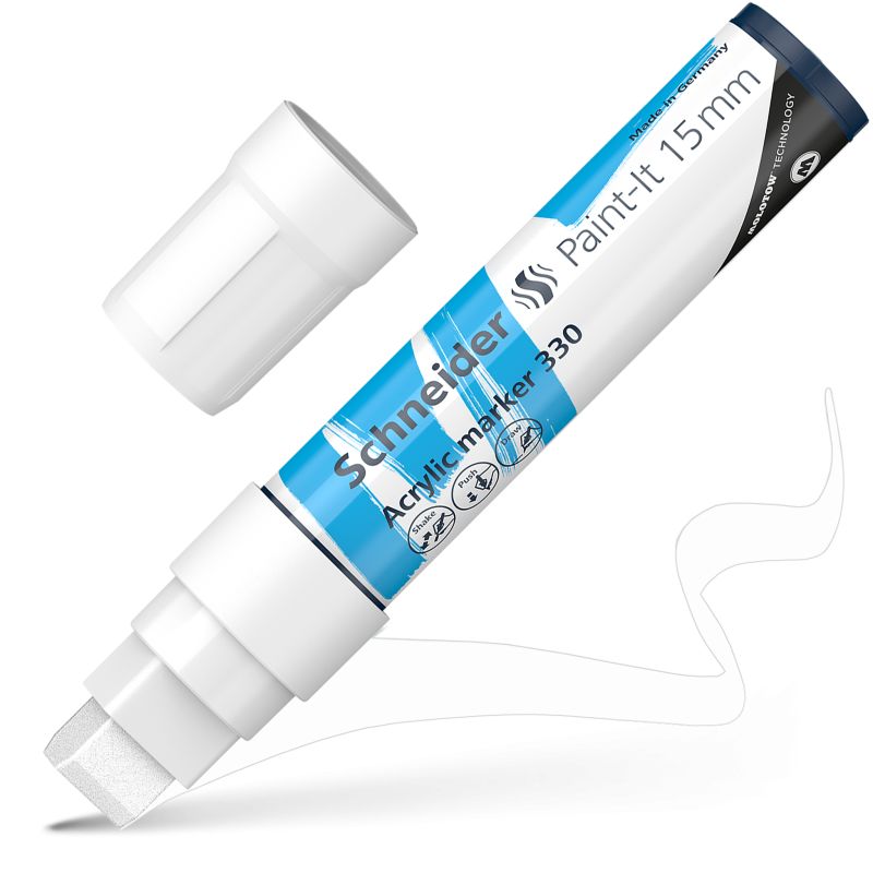 Akrylový popisovač SCHNEIDER Paint-It 15mm, bílý