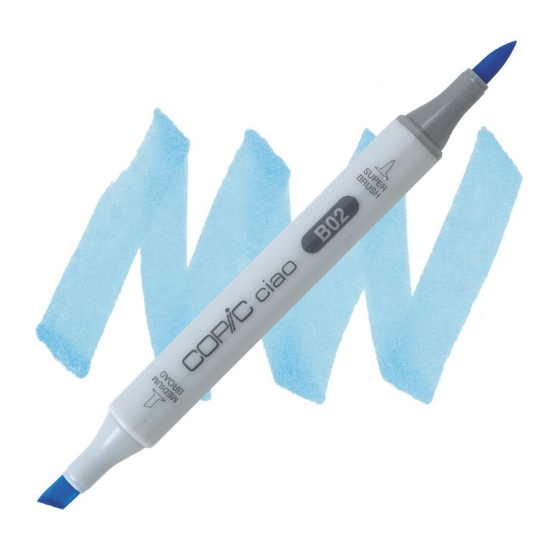 Lihová fixa COPIC Ciao oboustranná Brush & Chisel, B02 Robin's egg blue
