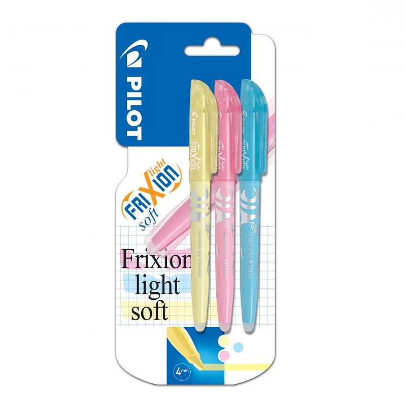 PILOT gumovací zvýrazňovač FriXion Light Soft, 3ks
