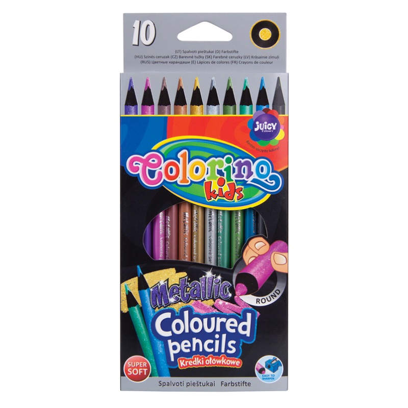 COLORINO pastelky Metallic, 10ks