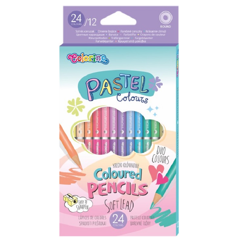 COLORINO pastelky oboustranné Pastel, 12ks