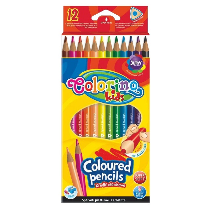 COLORINO pastelky trojhranné, 12ks