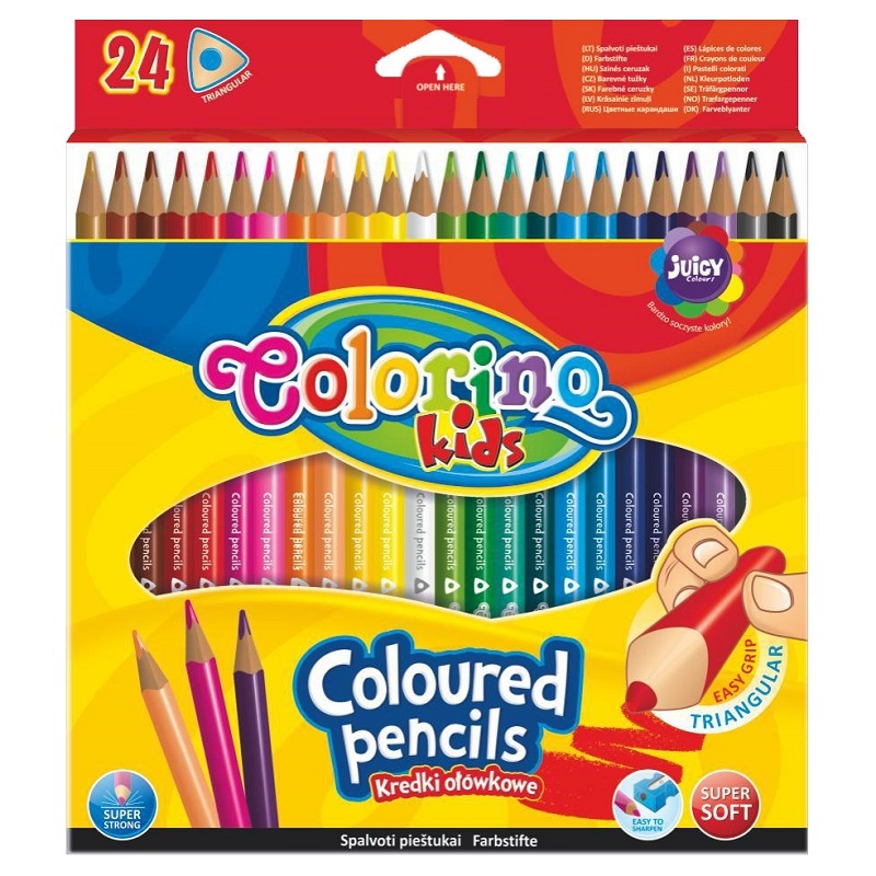 COLORINO pastelky trojhranné, 24ks