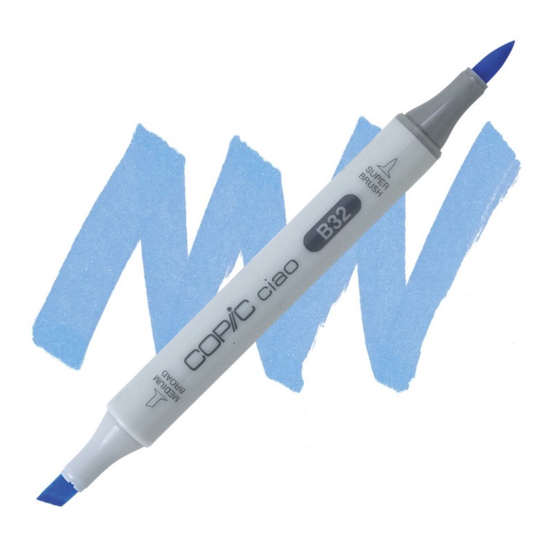 Lihová fixa COPIC Ciao oboustranná Brush & Chisel, B32 Pale blue