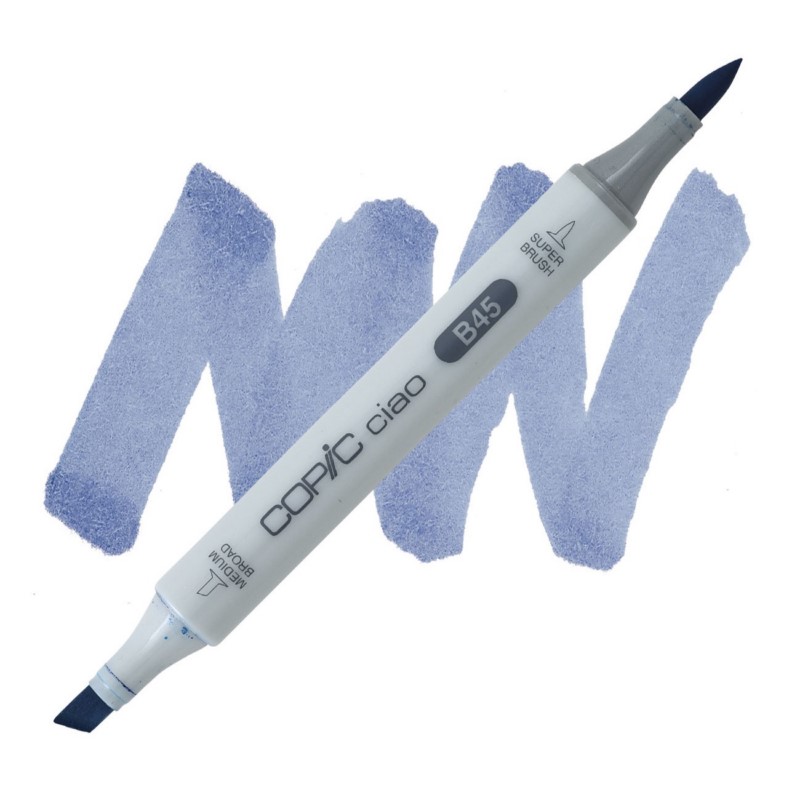 Lihová fixa COPIC Ciao oboustranná Brush & Chisel, B45 Smoky blue