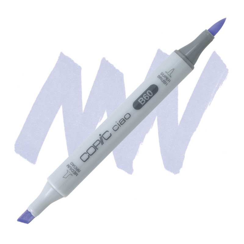 Lihová fixa COPIC Ciao oboustranná Brush & Chisel, B60 Pale blue gray