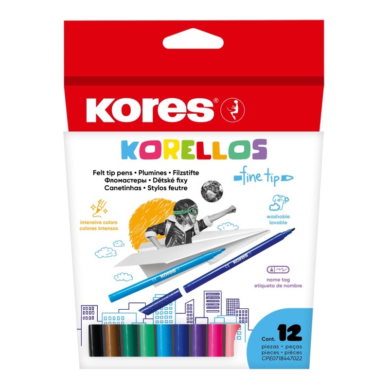 KORES školní fixy Korellos, 12ks