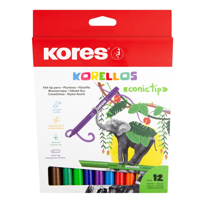 KORES školní fixy Korellos silné, 12ks