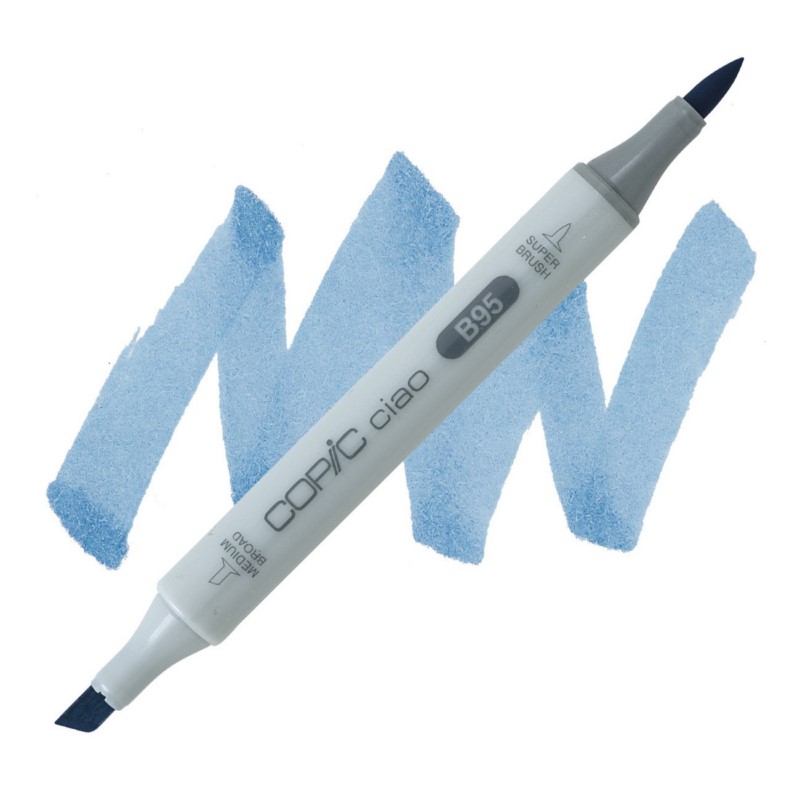 Lihová fixa COPIC Ciao oboustranná Brush & Chisel, B95 Light grayish cobalt