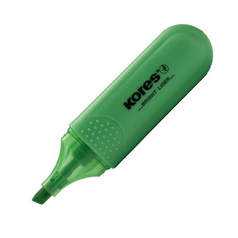 KORES zvýrazňovač Bright High Liner, zelený