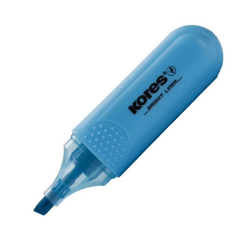 KORES zvýrazňovač Bright High Liner, modrý