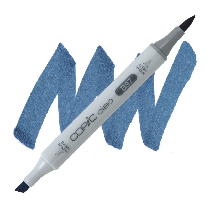 Lihová fixa COPIC Ciao oboustranná Brush & Chisel, B97 Night blue