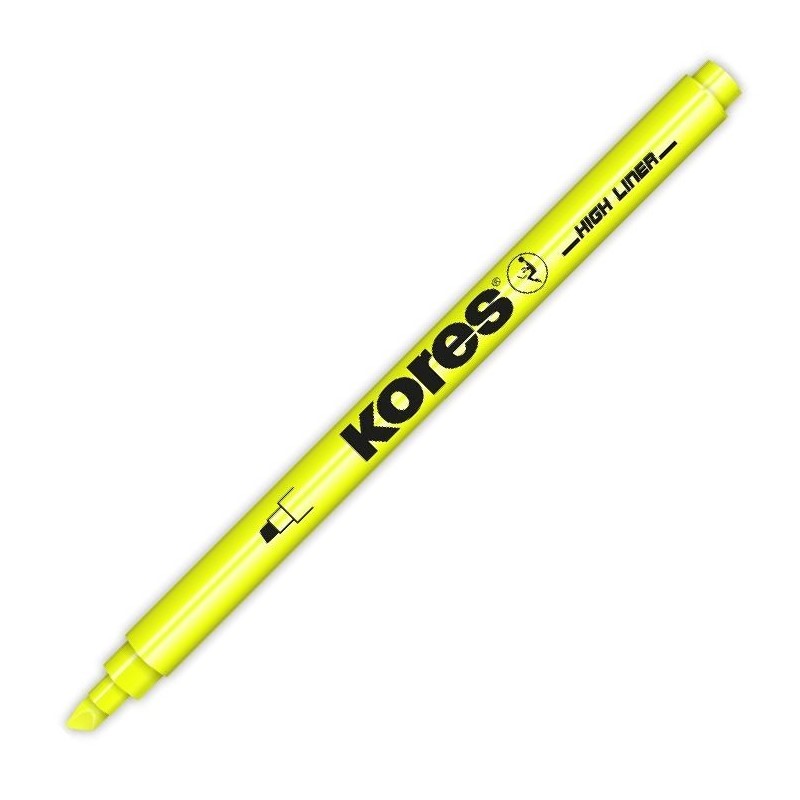 KORES zvýrazňovač High Liner, žlutý