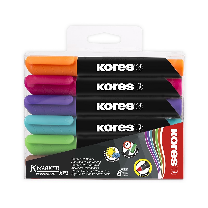 KORES permanentní K-Marker kulatý, 6ks
