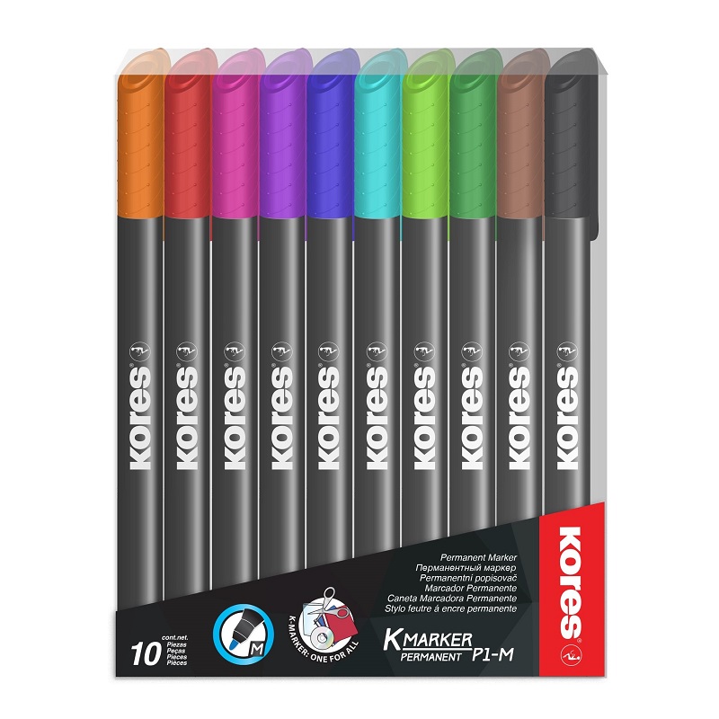 KORES permanentní K-Marker tenký, 10ks