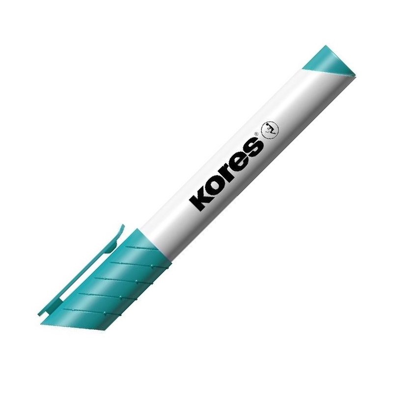 KORES popisovač na bílé tabule K-Marker kulatý, tyrkysový