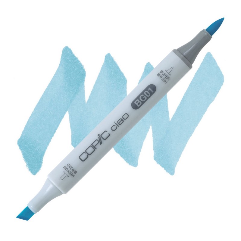 Lihová fixa COPIC Ciao oboustranná Brush & Chisel, BG01 Aqua blue