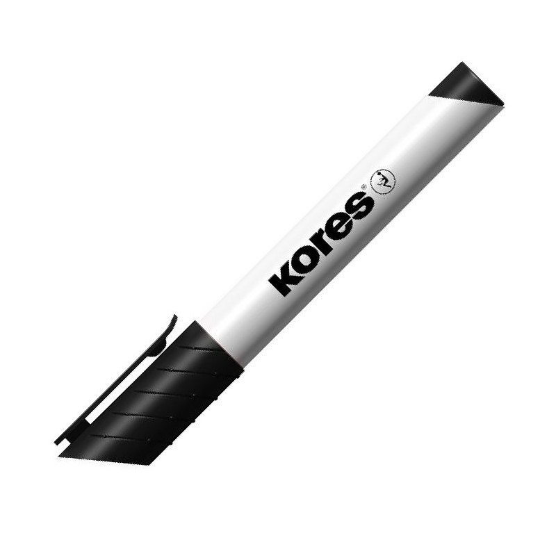 KORES popisovač na bílé tabule K-Marker šikmý, černý