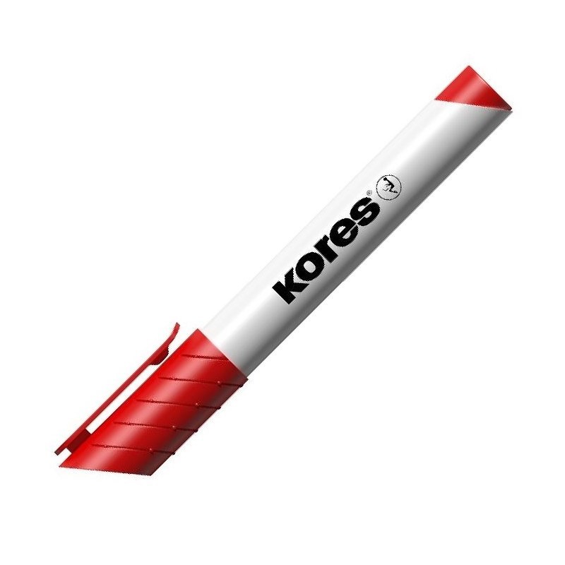 KORES popisovač na bílé tabule K-Marker šikmý, červený