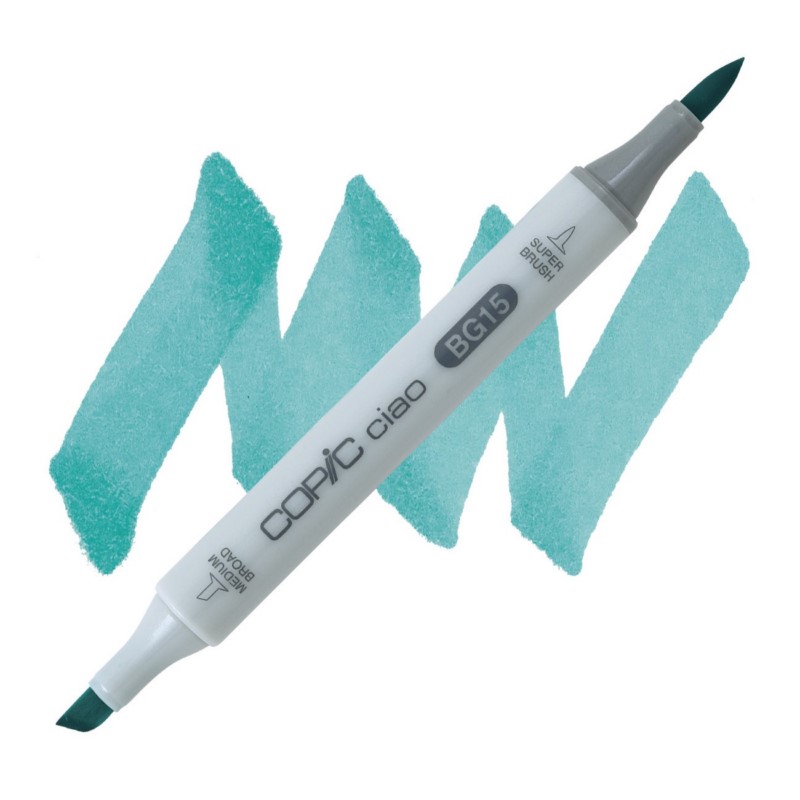 Lihová fixa COPIC Ciao oboustranná Brush & Chisel, BG15 Aqua