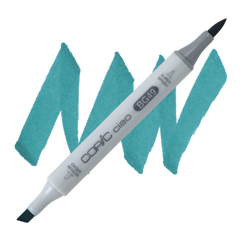 Lihová fixa COPIC Ciao oboustranná Brush & Chisel, BG49 Duck blue