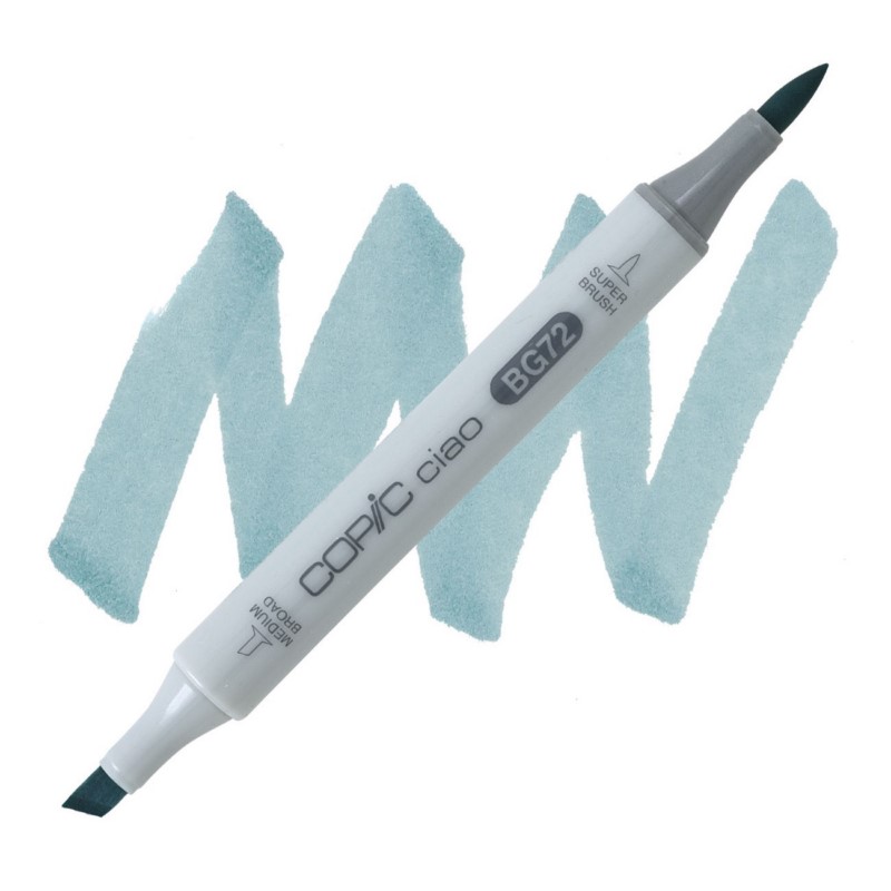 Lihová fixa COPIC Ciao oboustranná Brush & Chisel, BG72 Ice ocean
