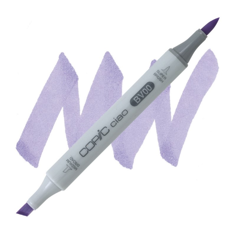 Lihová fixa COPIC Ciao oboustranná Brush & Chisel, BV00 Mauve shadow