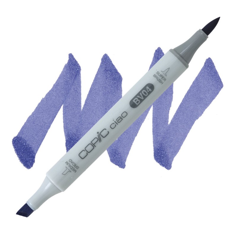 Lihová fixa COPIC Ciao oboustranná Brush & Chisel, BV04 Blue berry
