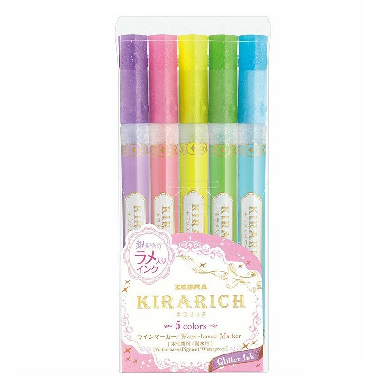 Zvýrazňovače ZEBRA Kirarich, 5ks