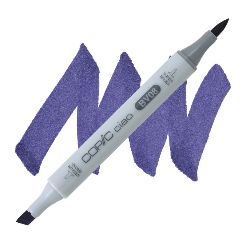 Lihová fixa COPIC Ciao oboustranná Brush & Chisel, BV08 Blue violet