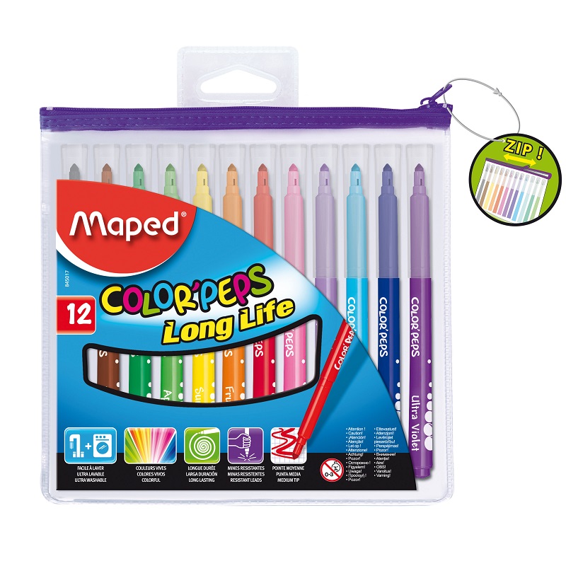 Fixy MAPED Color Peps long life, 12ks v pouzdře