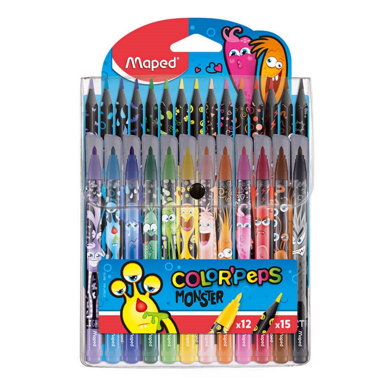Fixy a pastelky MAPED Color Peps monster, 27ks