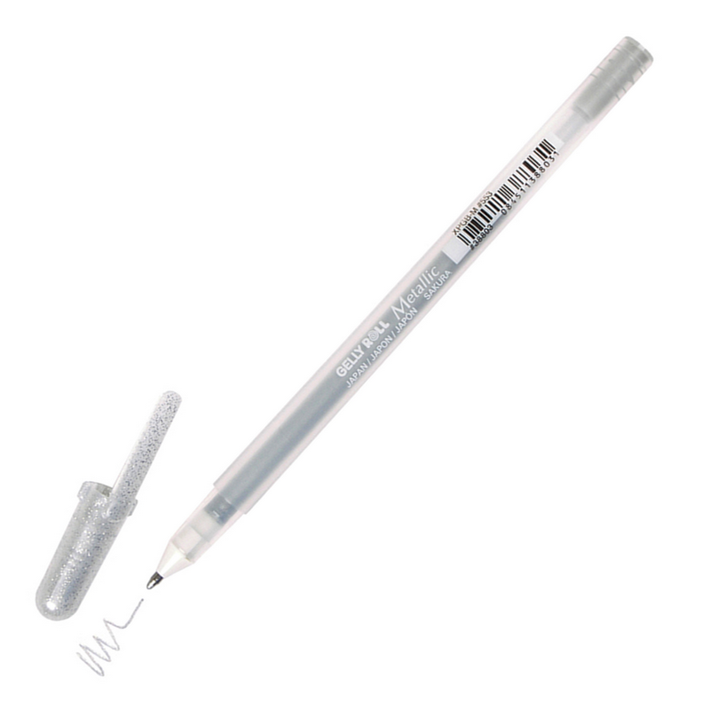 Sakura Gelly Roll METALLIC 0,4mm, stříbrná