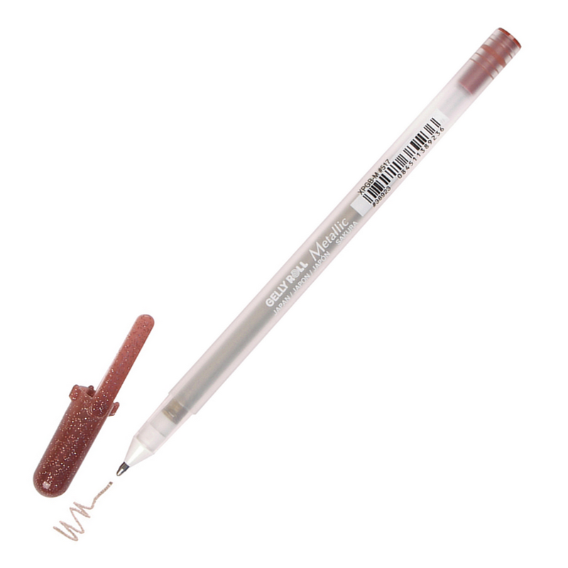 Sakura Gelly Roll METALLIC 0,4mm, hnědá