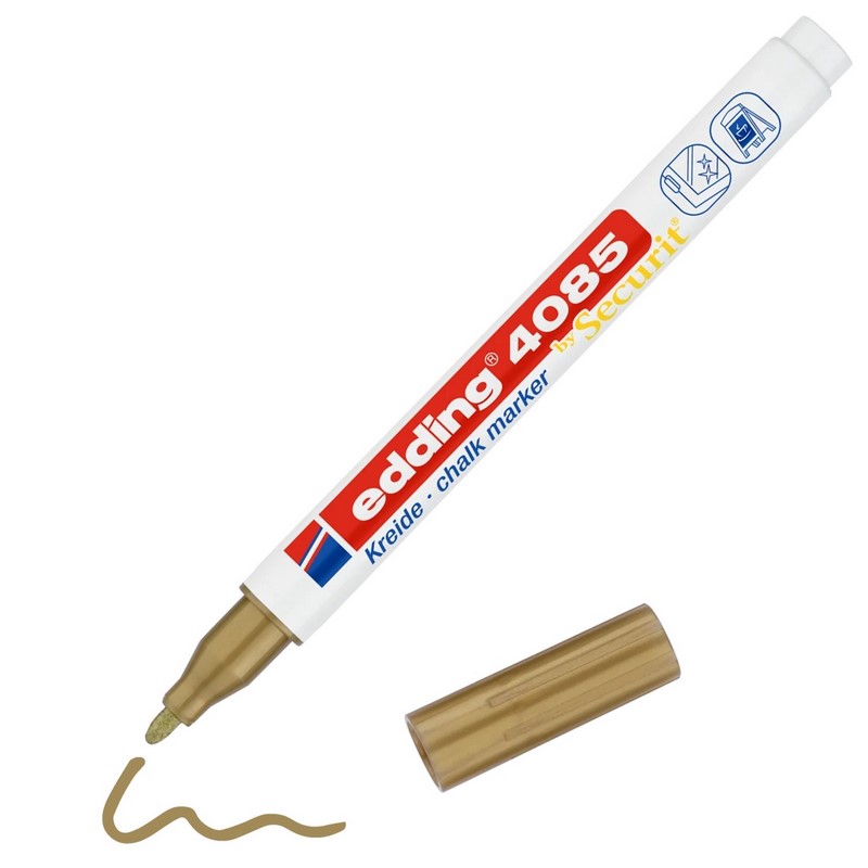 Křídový na sklo a tabule EDDING 4085, zlatý