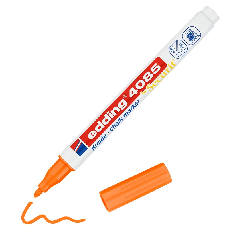 Křídový na sklo a tabule EDDING 4085, NEON oranžový
