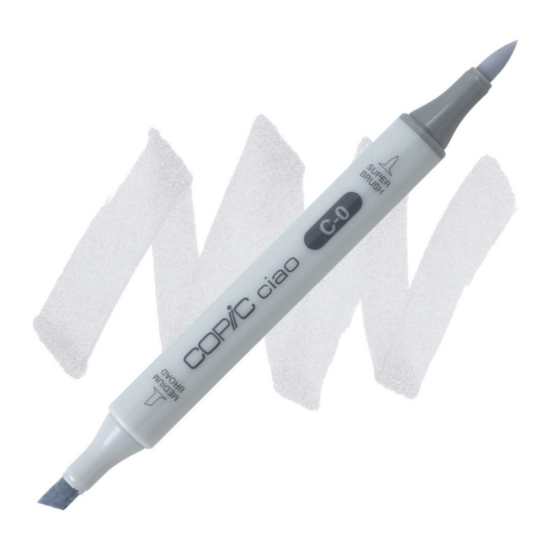 Lihová fixa COPIC Ciao oboustranná Brush & Chisel, C0 Cool gray 0