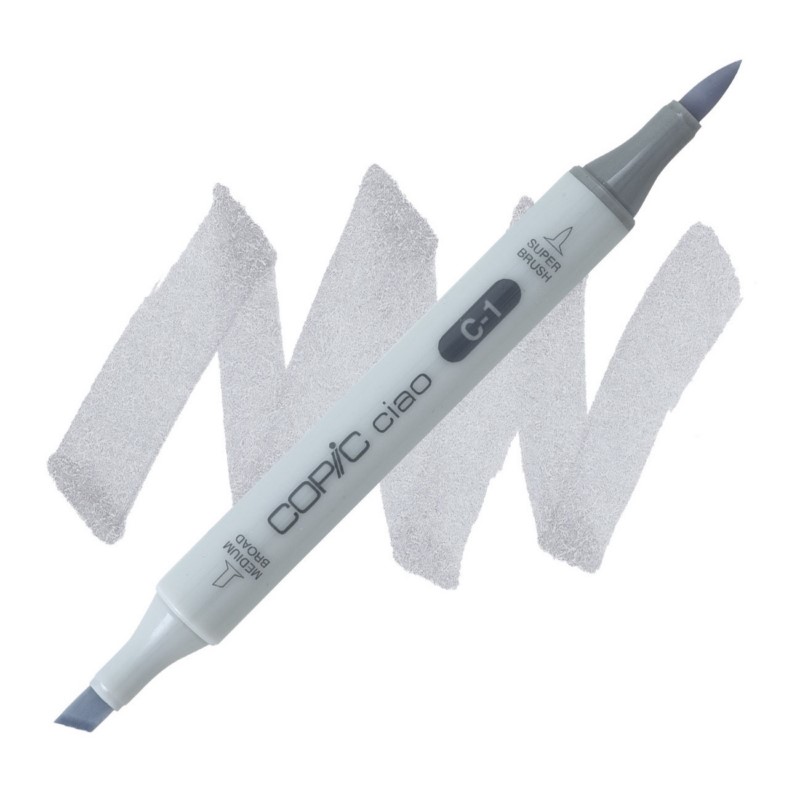 Lihová fixa COPIC Ciao oboustranná Brush & Chisel, C1 Cool gray 1