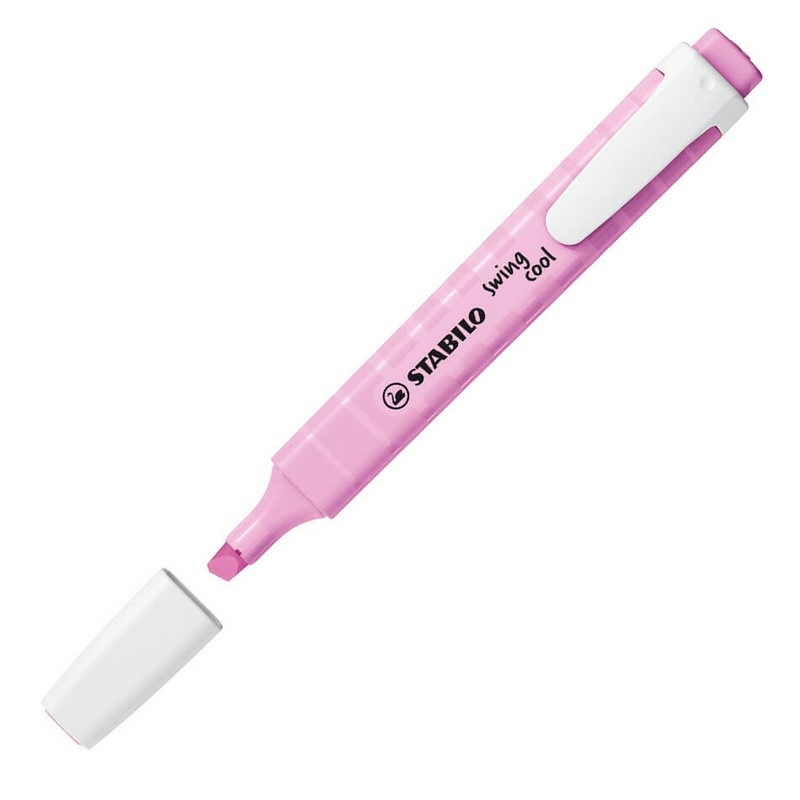Zvýrazňovač STABILO swing cool Pastel, růžovo fialový