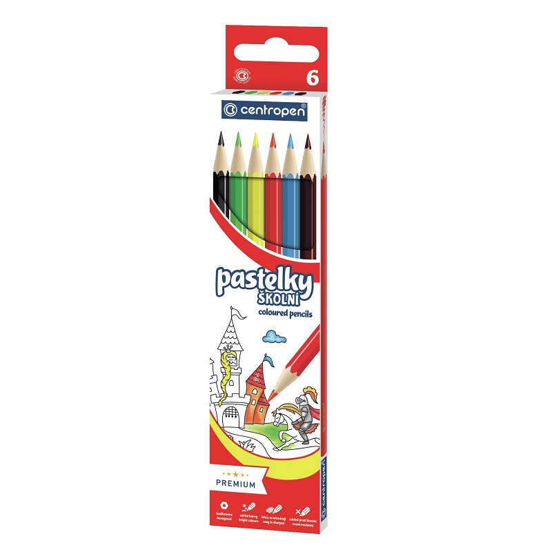 Školní pastelky CENTROPEN 9520/6, 6ks