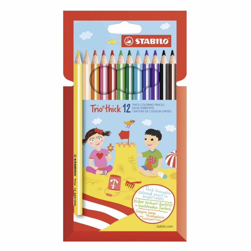 Pastelky STABILO Trio silné, 12ks