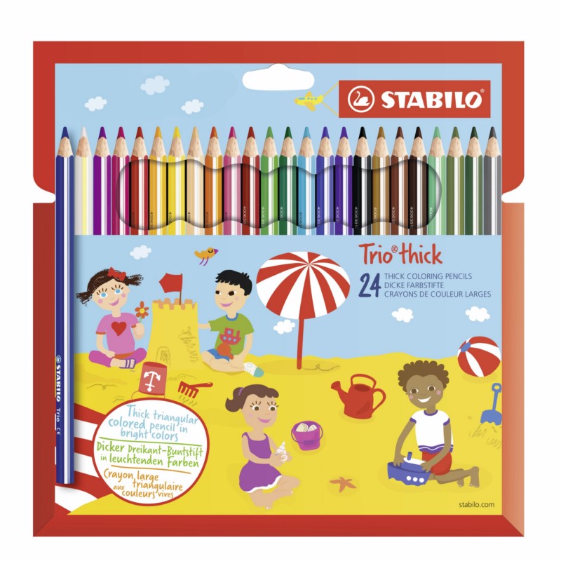 Pastelky STABILO Trio silné, 24ks