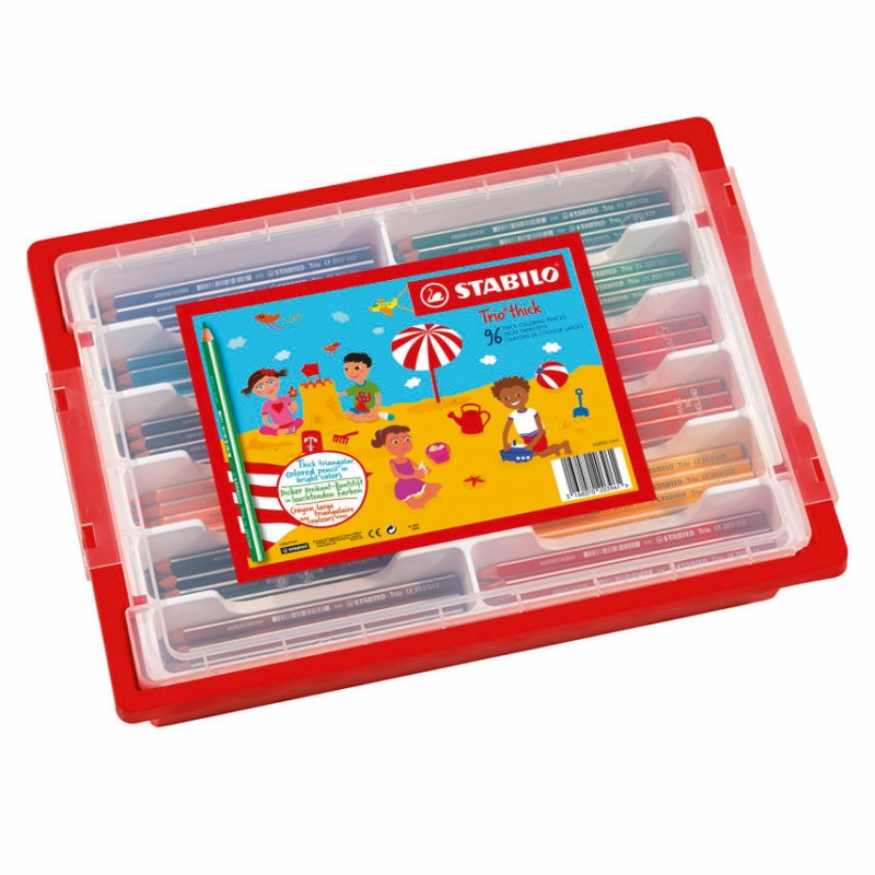 Pastelky STABILO Trio silné, 96ks školní box