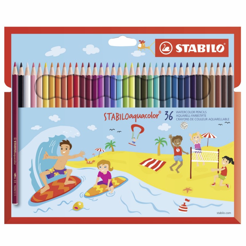 STABILO Pastelky akvarelové STABILOaquacolor, 36ks