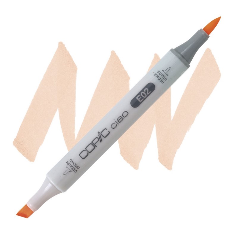Lihová fixa COPIC Ciao oboustranná Brush & Chisel, E02 Fruit pink