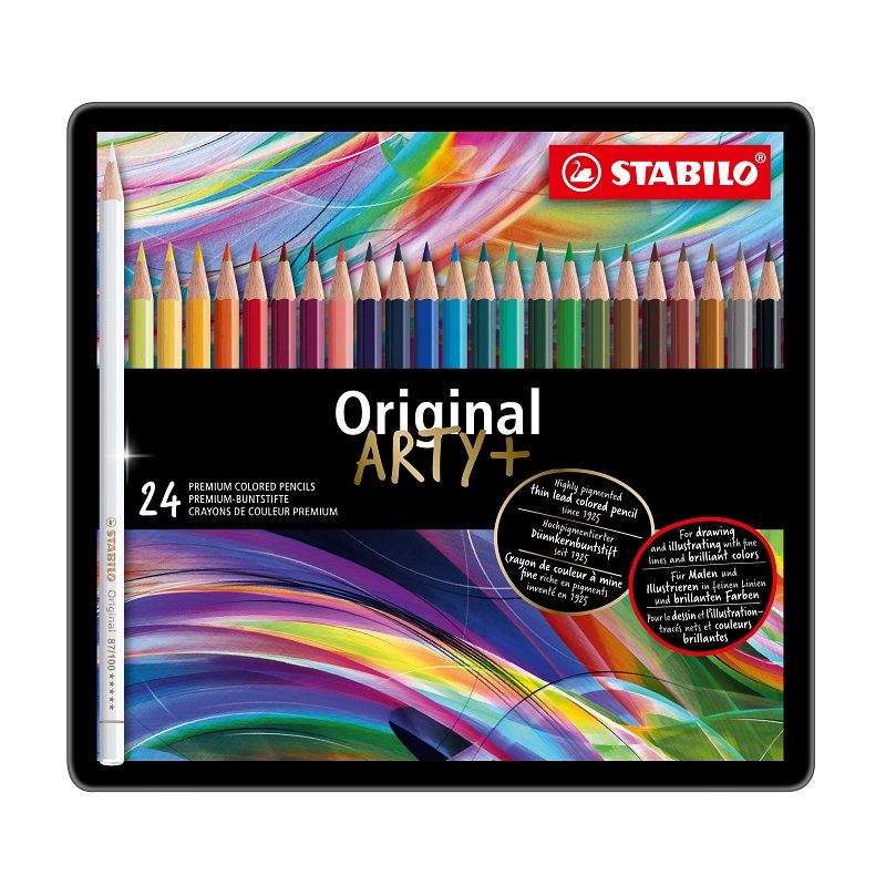 Pastelky STABILO Original, 24ks ARTY v kovové krabičce